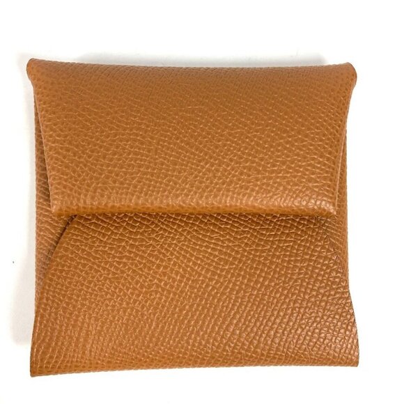 HERMES Bastia Wallet Coin Compartment coin purse Epsom Gold Unused - Picture 3 of 16